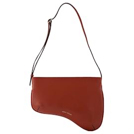 Autre Marque-Curve Bag in Red Leather-Red
