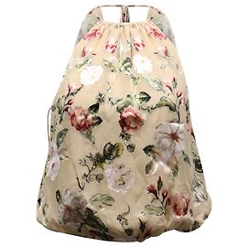 Alice + Olivia Neckholder-Bluse mit Blumenmuster aus beiger Viskose Braun Beige