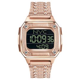 Orologio digitale Philipp Plein Hyper $hock Crystal Rosa