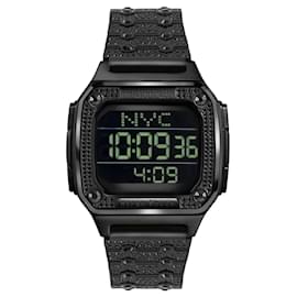 Philipp Plein-Philipp Plein Hyper $hock Crystal Digital Watch-Black