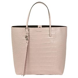 Bolsa de couro com estampa de crocodilo Alexander McQueen Rosa