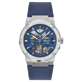 Salvatore Ferragamo F-80 Skeleton Limited Edition Automatic Watch Silvery Metallic