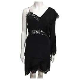Iro-Iro Haven silk and lace dress, New with tags-Black