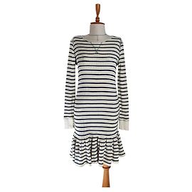 Vestido de algodón a rayas Polo Ralph Lauren Blanco Azul Blanco Azul