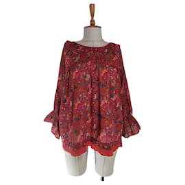 Noa Noa Camicetta Floreale in Cotone Multicolore