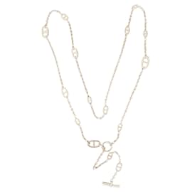 Hermès farandole lange Halskette Silber