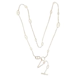 Hermès-Hermès farandole lange Halskette-Silber