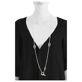 Hermès-Hermès farandole long necklace-Silvery