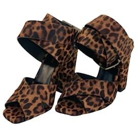 Saint Laurent-Sandals-Black,Dark brown