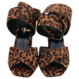 Saint Laurent-Sandals-Black,Dark brown