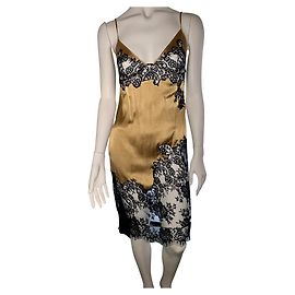 Agent Provocateur Intimo in Seta Nero Beige Nero Beige