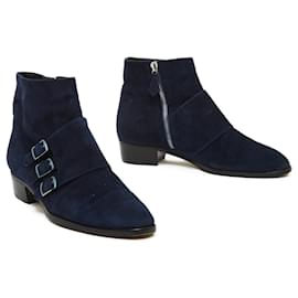 Hermès-LEXINGTON SUEDE BLUE FR38-Bleu Marine