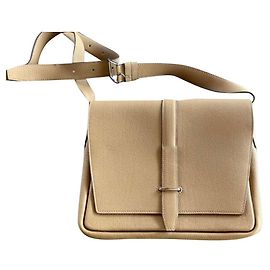 Hermès Like New Steve Light Junior Messenger Bag Beige