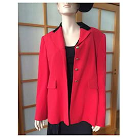 Hermès-Like New Blazer Jacket-Black,Red