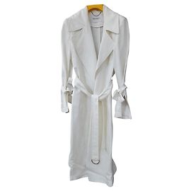 Max & Co White Cotton Trench Coat White