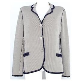 Chanel-Blue striped men jacket in size 40-Beige