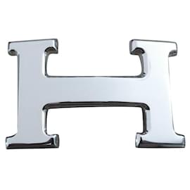 Hermès-hebilla de cinturón 5382 metal paladio pulido 32mm nuevo-Hardware de plata