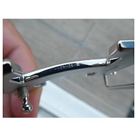 Hermès-Hermès belt buckle 5382 guilloché silver metal 32mm new-Silver hardware