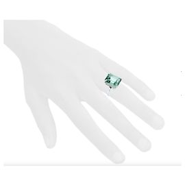 TIFFANY & CO. Anel estrelinhas em prata de lei e quartzo Verde Verde claro