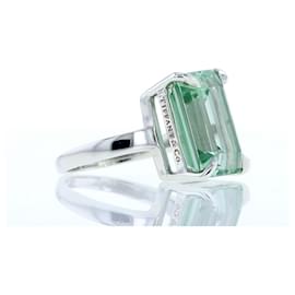 Tiffany & Co-TIFFANY & CO. Sparklers ring in sterling silver and quartz-Green,Light green