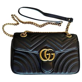 Gucci-gucci, Petit sac à bandoulière GG Marmont-Noir