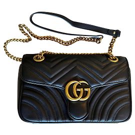 gucci, Borsa a tracolla piccola GG Marmont Nero