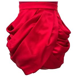 Balmain pour H&M Roter Seidenrock von Balmain for H&M Rot
