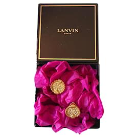 Lanvin-Strass costurado-Dourado
