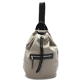 Yves Saint Laurent Sac à dos en toile Gris