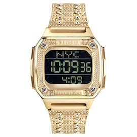 Philipp Plein-Hyper $hock Crystal Digital Watch-Golden,Metallic
