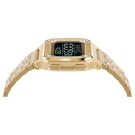 Philipp Plein-Philipp Plein Hyper $hock Crystal Digital Watch-Golden,Metallic