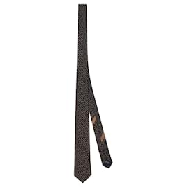 Salvatore Ferragamo-Patterened Silk Necktie-Blue
