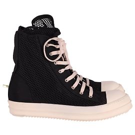 Rick Owens Baskets Montantes DRKSHDW en Nylon Noir Noir