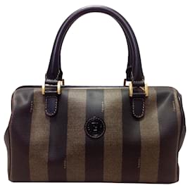 Fendi-Cartable Fendi Brown Pequin-Marron,Noir