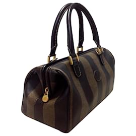 Fendi-Cartable Fendi Brown Pequin-Marron,Noir