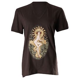 Camiseta de manga curta estampada Dolce & Gabbana em algodão marrom Marrom