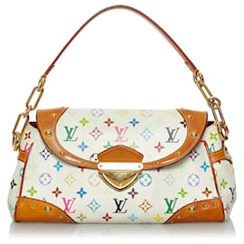 Louis Vuitton-Louis Vuitton White Monogram Multicolore Beverly MM-White,Multiple colors