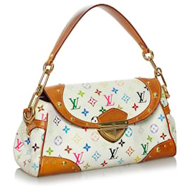 Louis Vuitton-Louis Vuitton White Monogram Multicolore Beverly MM-White,Multiple colors