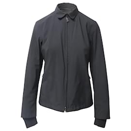 Prada-Prada Zip-Up Jacket in Black Nylon -Black