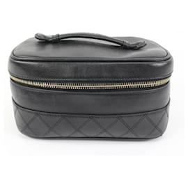 Chanel-Black Quilted Lambskin Horizontal Vanity Case-Other