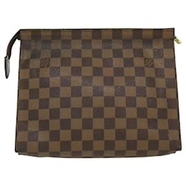 Louis Vuitton-LOUIS VUITTON Damier Ebene Poche Toilette 26 Pochette N47543 LV Auth pt2814-Autre