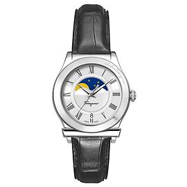 Salvatore Ferragamo Ferragamo 1898 Moon Strap Watch Metallic