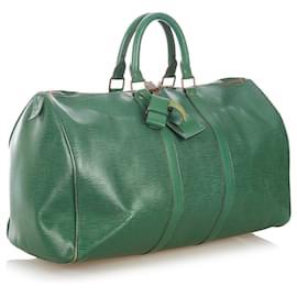 Louis Vuitton-Louis Vuitton Green Epi Keepall 50-Green