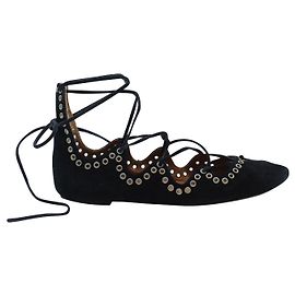 Isabel Marant Sandali gladiatore piatti neri Nero