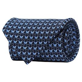 Salvatore Ferragamo Seidenkrawatte mit Schmetterlings-Print Blau