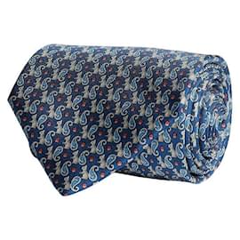 Salvatore Ferragamo-Squirrel Silk Necktie-Blue