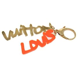 Louis Vuitton-LOUIS VUITTON BijouxSac graffiti Charm Orange Gold M65765 LV Auth 29932a-Golden,Orange