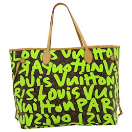 Louis Vuitton-Bolsa LOUIS VUITTON Monograma Graffiti Neverfull GM Vert M93703 Autenticação de LV 29943NO-Outro,Monograma