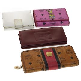 Cartera MCM Gucci 4Set Marrón Rojo blanco Auth ti653 Castaño Blanco Roja