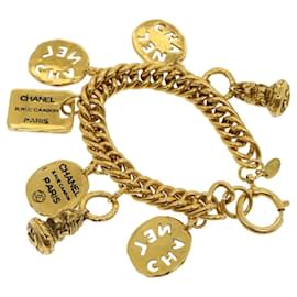 Chanel-CHANEL Armband Metall Gold CC Auth ar7066-Golden